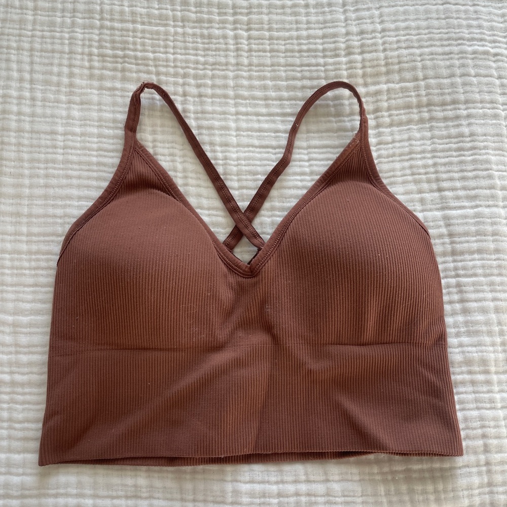 DSG Brown Ribbed Bralette